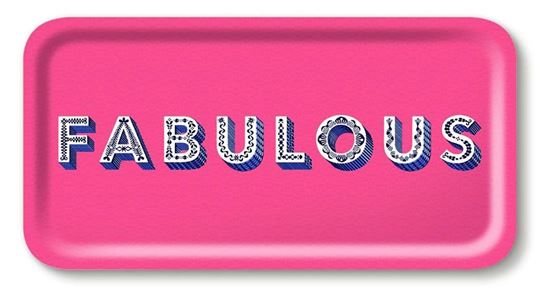 Bild von Asta Barrington Fabulous / bright pink Tray 43x22cm - Jamida of Sweden