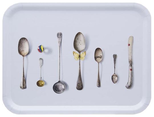 Bild von Michael Angove Cutlery/blue Tray 43x33 - Jamida of Sweden