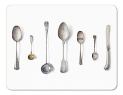 Bild von Michael Angove Cutlery/white Tablemat 38x29 - Jamida of Sweden