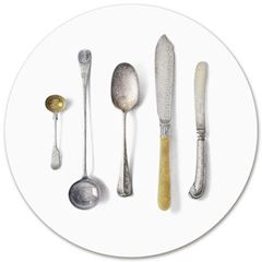 Bild von Michael Angove Cutlery/white Placemat Ø 28 - Jamida of Sweden