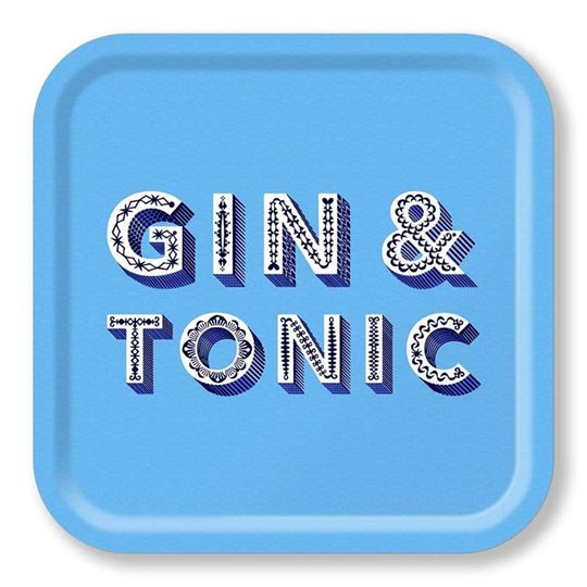 Bild von Asta Barrington Gin & Tonic / sky blue Tray 32x32 - Jamida of Sweden